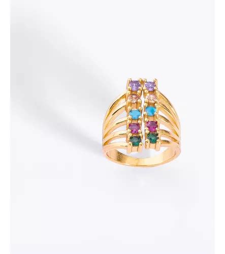 Anillo grueso con cristales .